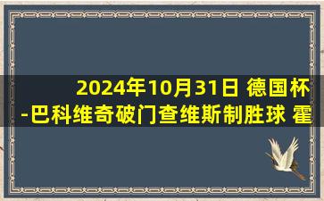 2024年10月31日 德国杯-巴科维奇破门查维斯制胜球 霍芬海姆2-1纽伦堡